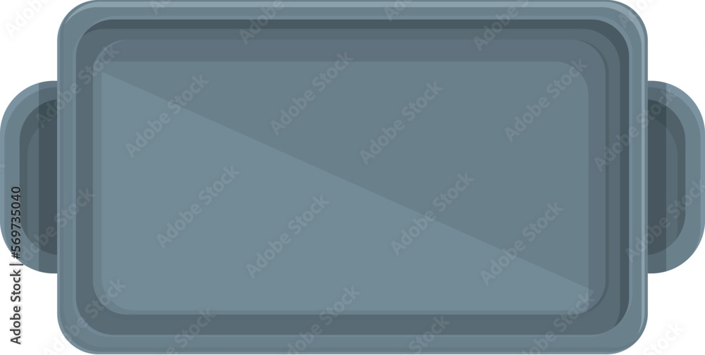 Tray icon cartoon vector. Cook baking. Tin food Tray icon cartoon vector. Cook baking. Tin food