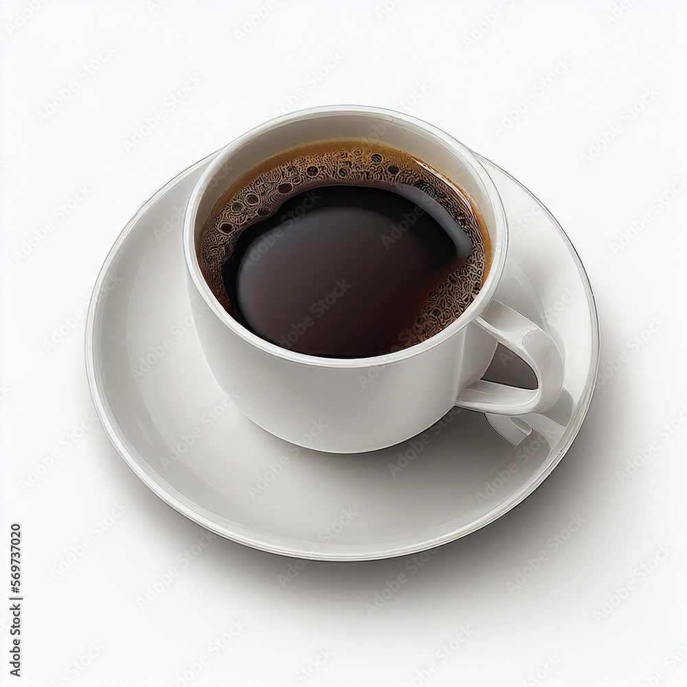 cup of coffee on white background cup of coffee on white background