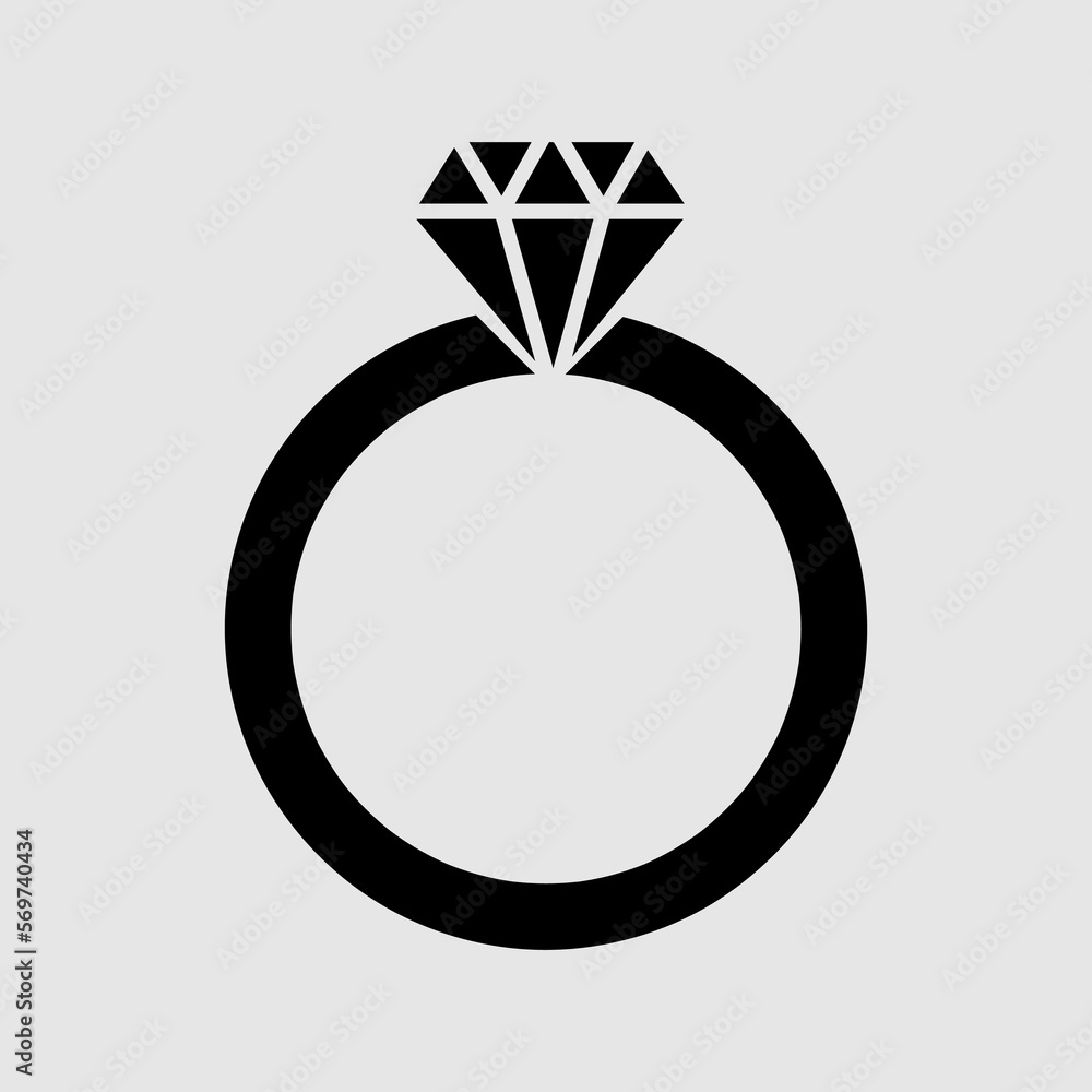 Diamond ring Icon Vector. trendy style illustration on white background..eps
