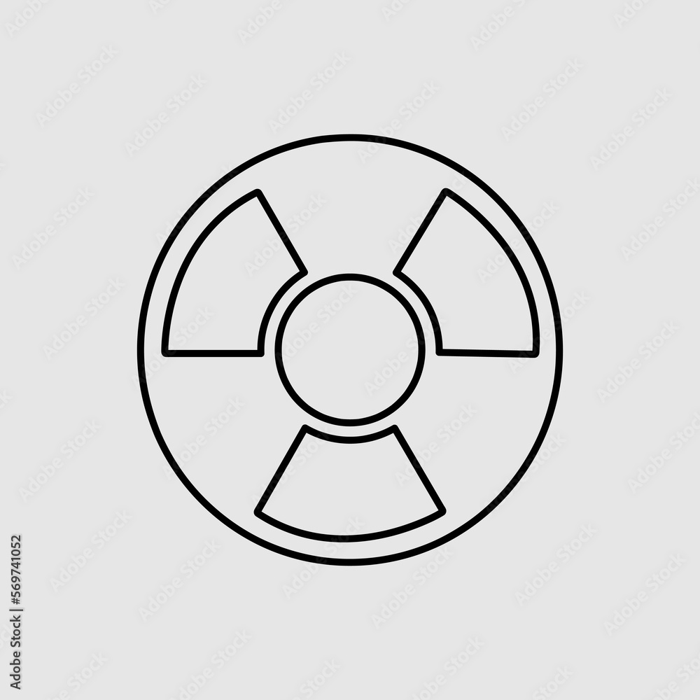 Radiation Icon Vector. trendy style illustration on white background Radiation Icon Vector. trendy style illustration on white background