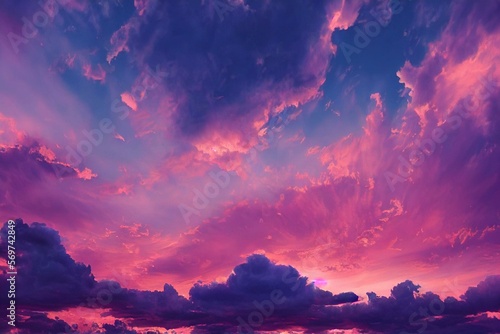 Papier peint Beautiful pink sky background