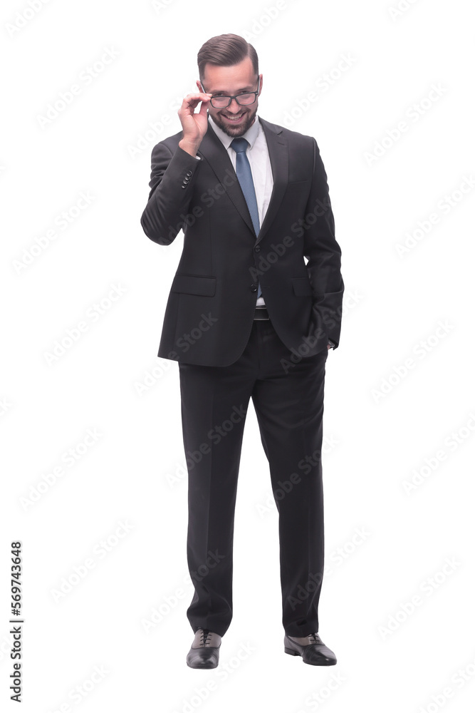 full length . a successful young man in a business suit full length . a successful young man in a business suit