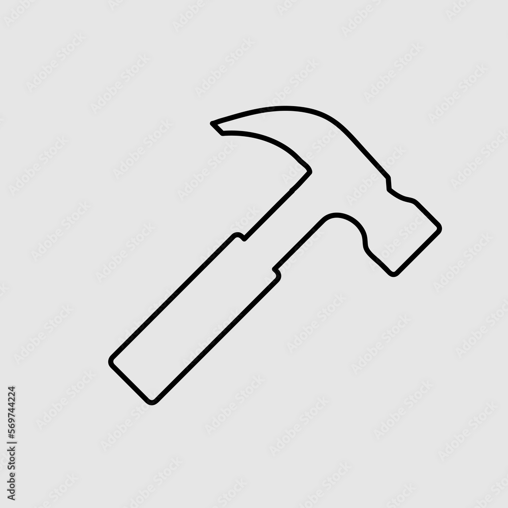 hammer Icon Vector. trendy style illustration on white background hammer Icon Vector. trendy style illustration on white background