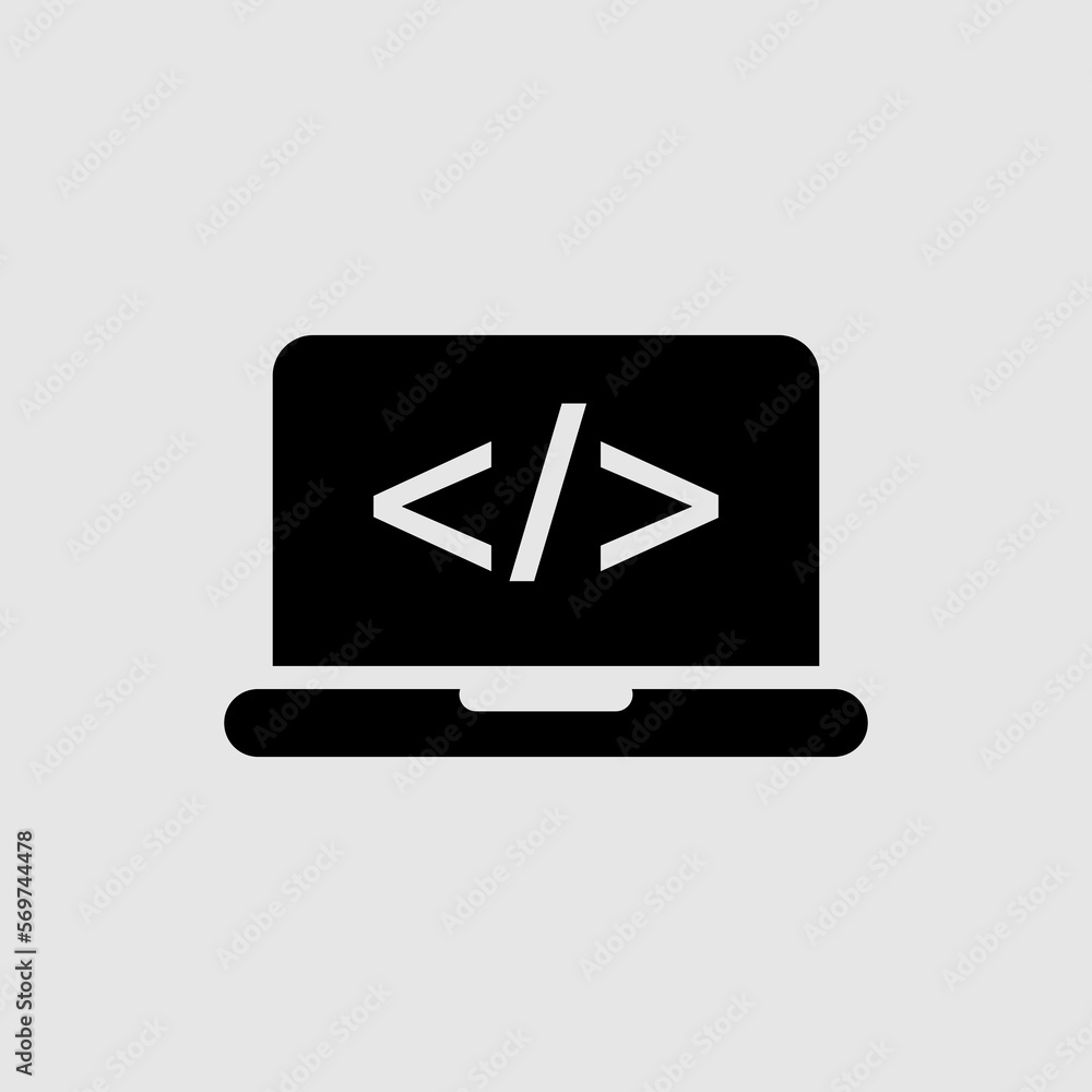 Programming flat vector icon. trendy style illustration on white background..eps Programming flat vector icon. trendy style illustration on white background..eps