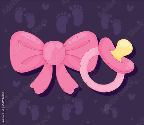pink bowtie with pacifier