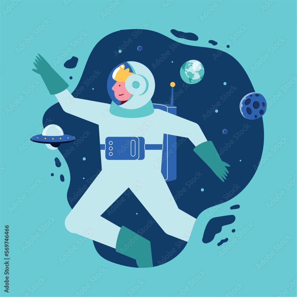 astronaut with ufo