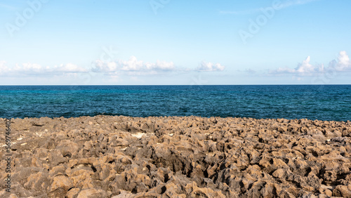 Formaciones rocosas en la isla de Cozumel, Quintana Roo, México  photo