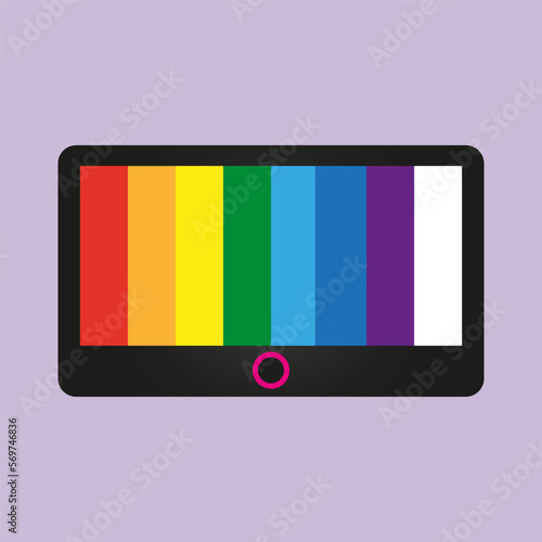 monitor color stripes. Vector illustration.