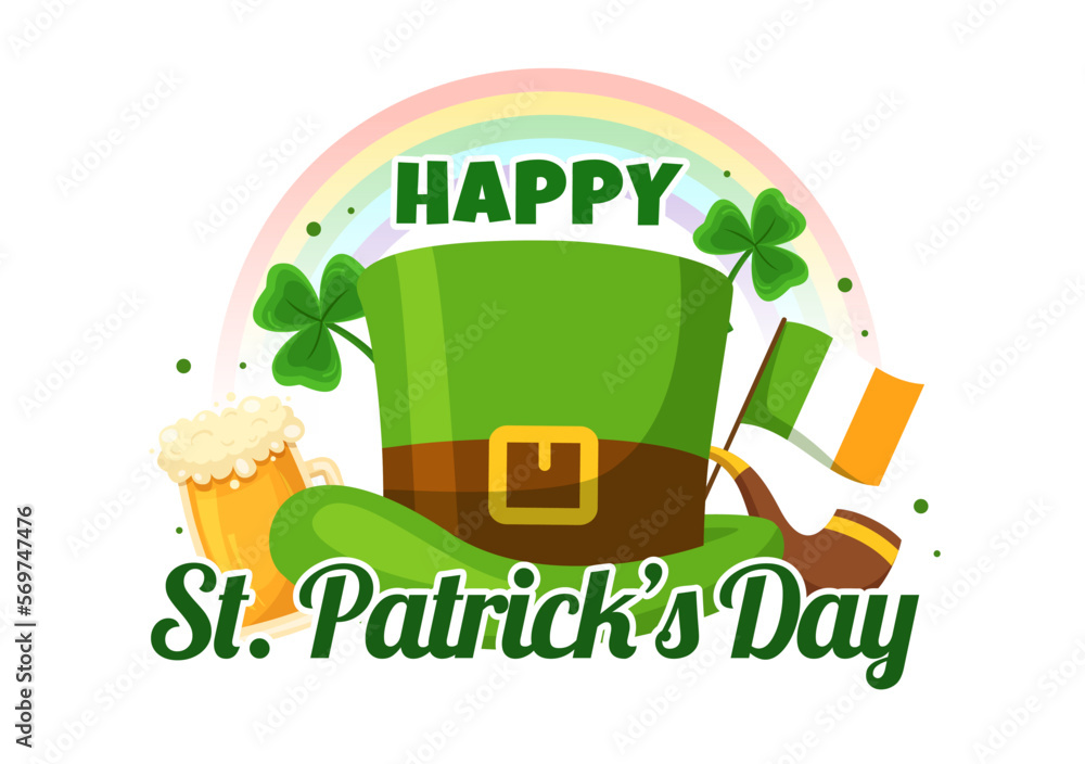 Free Vector  Hand drawn st. patrick's day illustration with hat