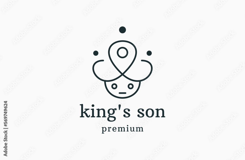 Kings son logo vector design icon premium vector . Kings son logo vector design icon premium vector .