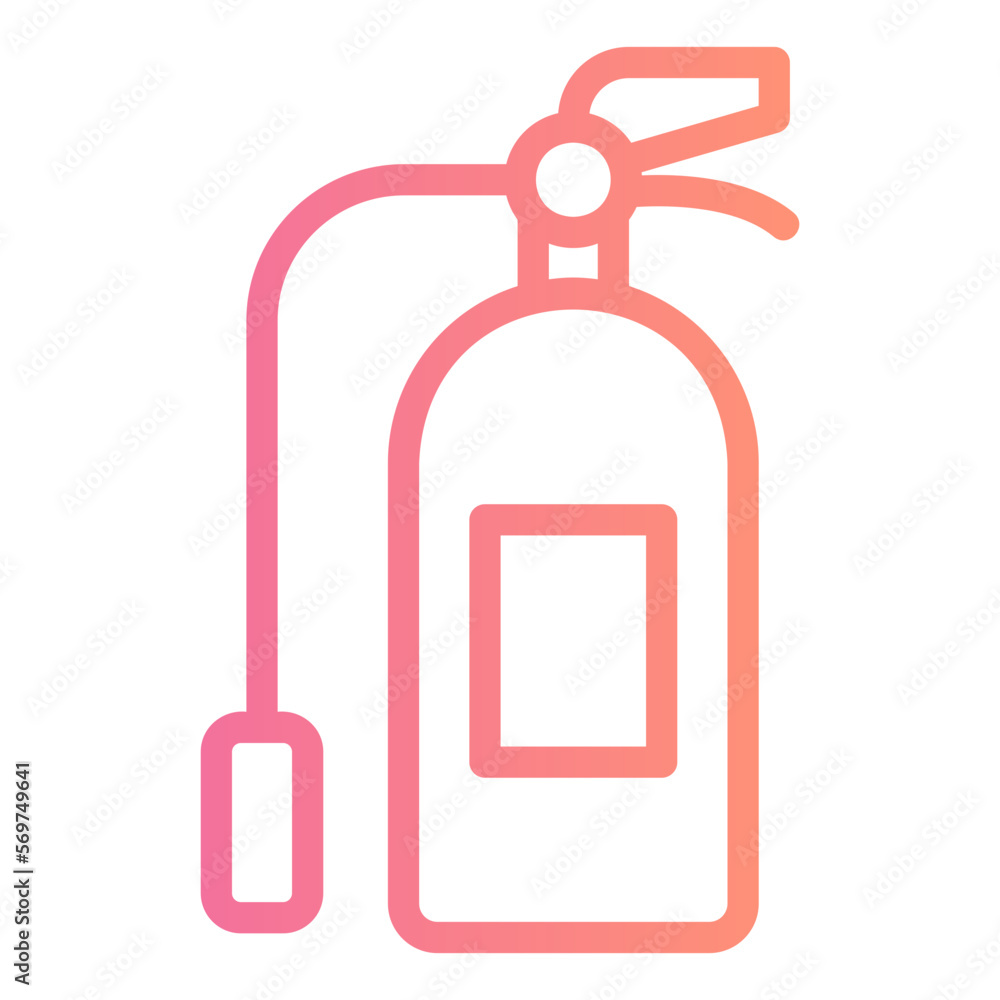 fire extinguisher gradient icon fire extinguisher gradient icon