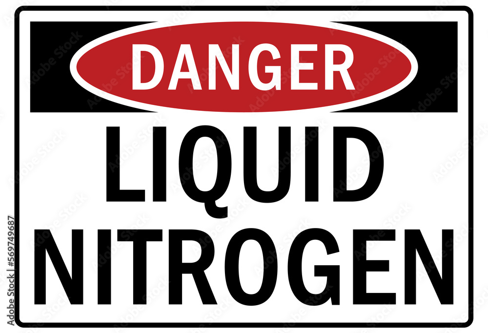 Nitrogen sign and labels liquid nitrogen Nitrogen sign and labels liquid nitrogen