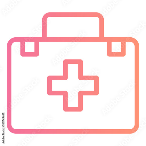 first aid kit gradient icon