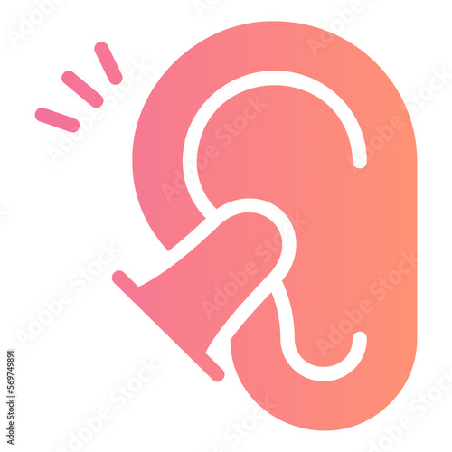 ear plug gradient icon