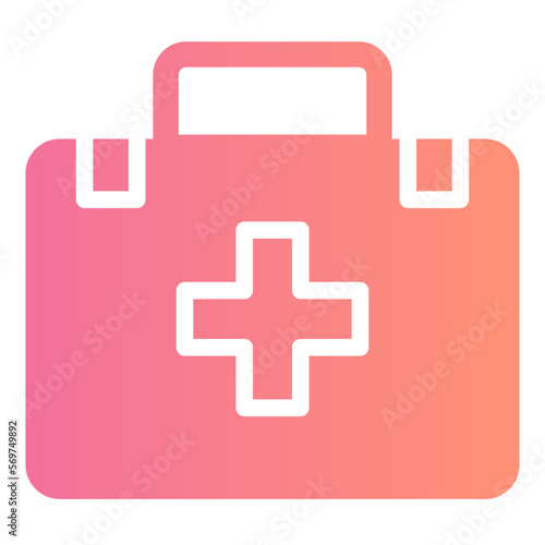 first aid kit gradient icon