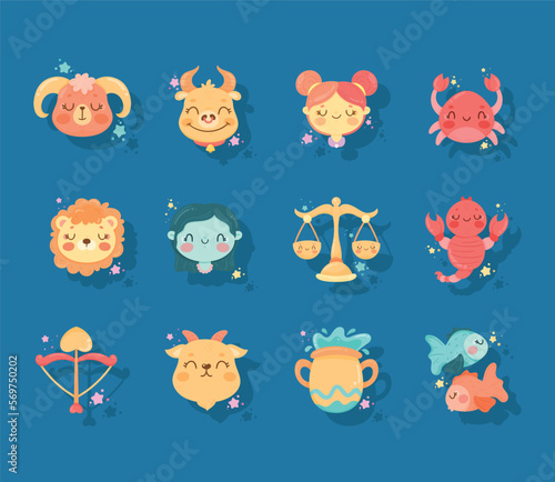 twelve zodiac signs