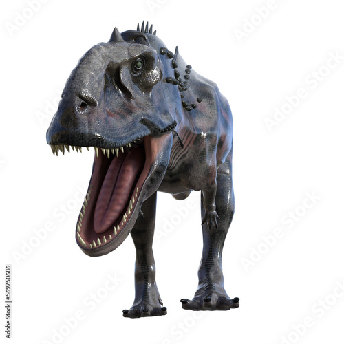 Majungasaurus dinosaur isolated 3d render © Blueinthesky