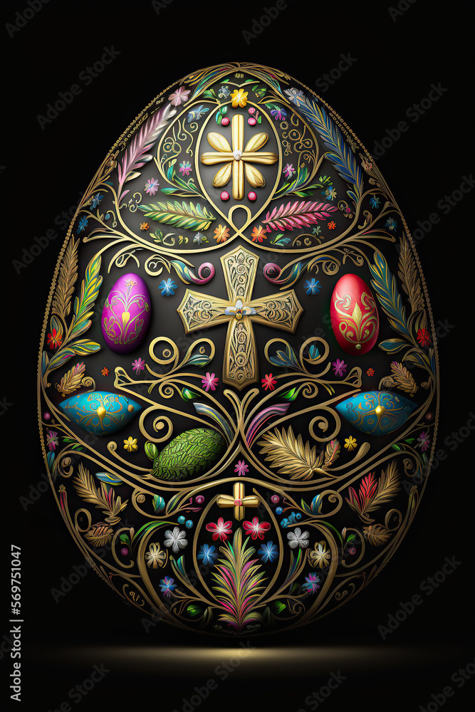 Designer Easter Eggs, Illustration, Generative AI Designer Easter Eggs, Illustration, Generative AI