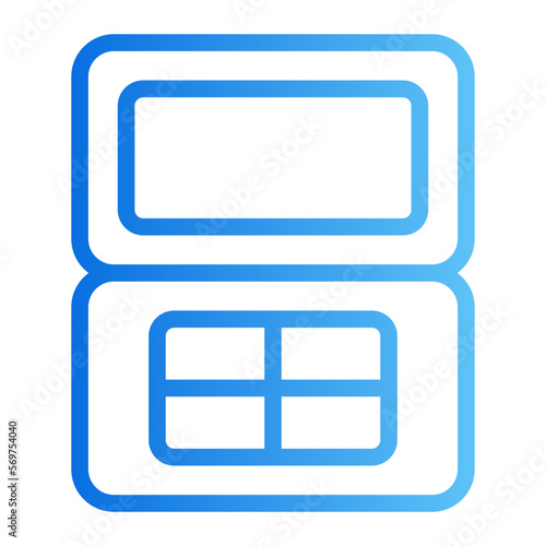 eye shadows gradient icon