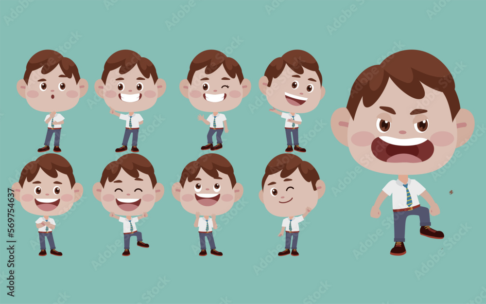 Office worker with different poses Office worker with different poses