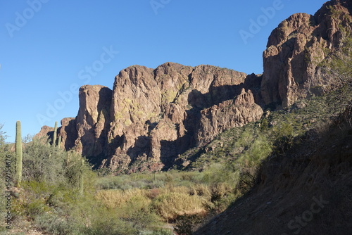 Salt River scenic landscapes delight the eye. The banks of the Salt River in Tonto National Forest offer dramatic and breathtaking views.