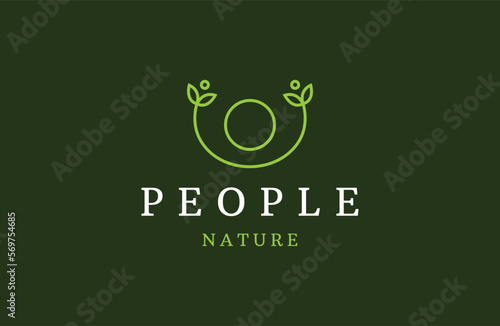 Abstract nature logo icon vector design. Healthy eco food, ecology, spa, business, diet , yoga, Environment day vector logo.