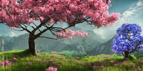 blooming tree in spring