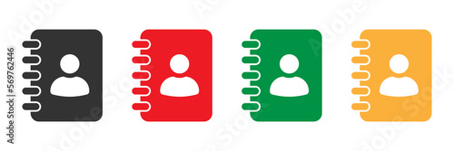 Address book vector icons set