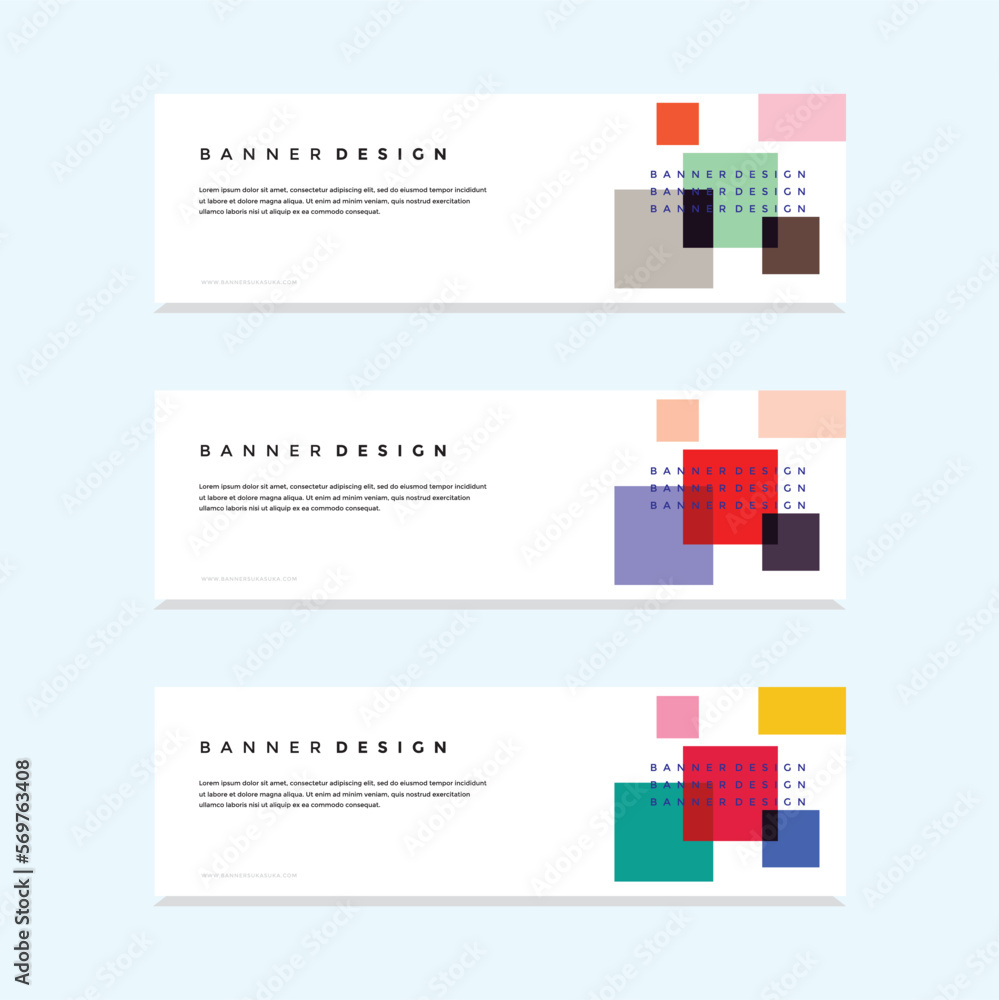 Banner design squared colour vector image Banner design squared colour vector image