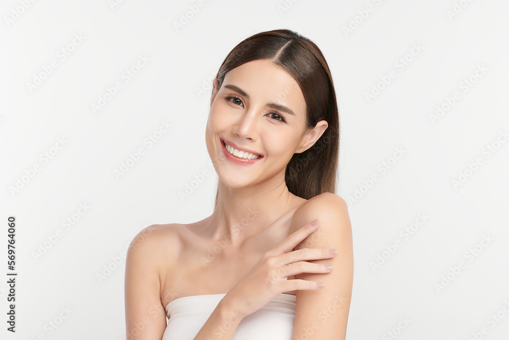 Beautiful young asian woman with clean fresh skin on white background, Face care, Facial treatment, Cosmetology, beauty and spa, Asian women portrait. Beautiful young asian woman with clean fresh skin on white background, Face care, Facial treatment, Cosmetology, beauty and spa, Asian women portrait.