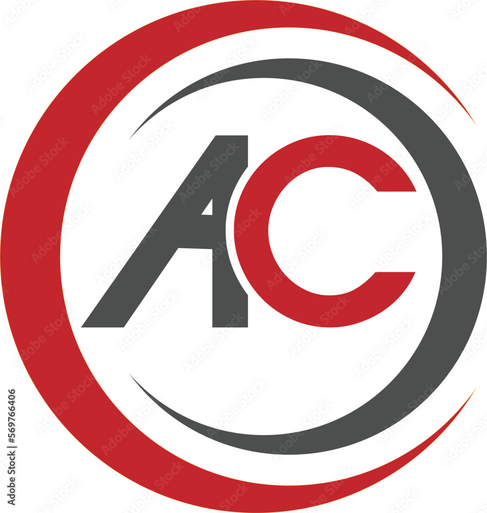 AC elegant logo template , vector file .eps 10, text and color is easy to edit AC elegant logo template , vector file .eps 10, text and color is easy to edit