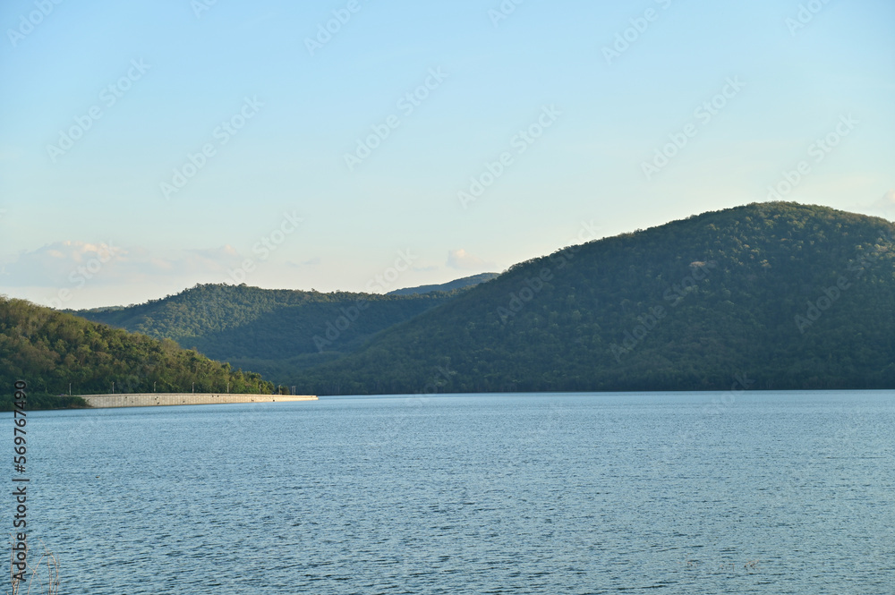 Peaceful Scenery of Muak Lek Reservoir in Thailand