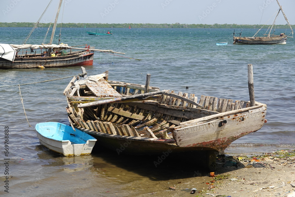 Kenya - Lamu Island - Lamu Town - Lamu Boats - Dhow