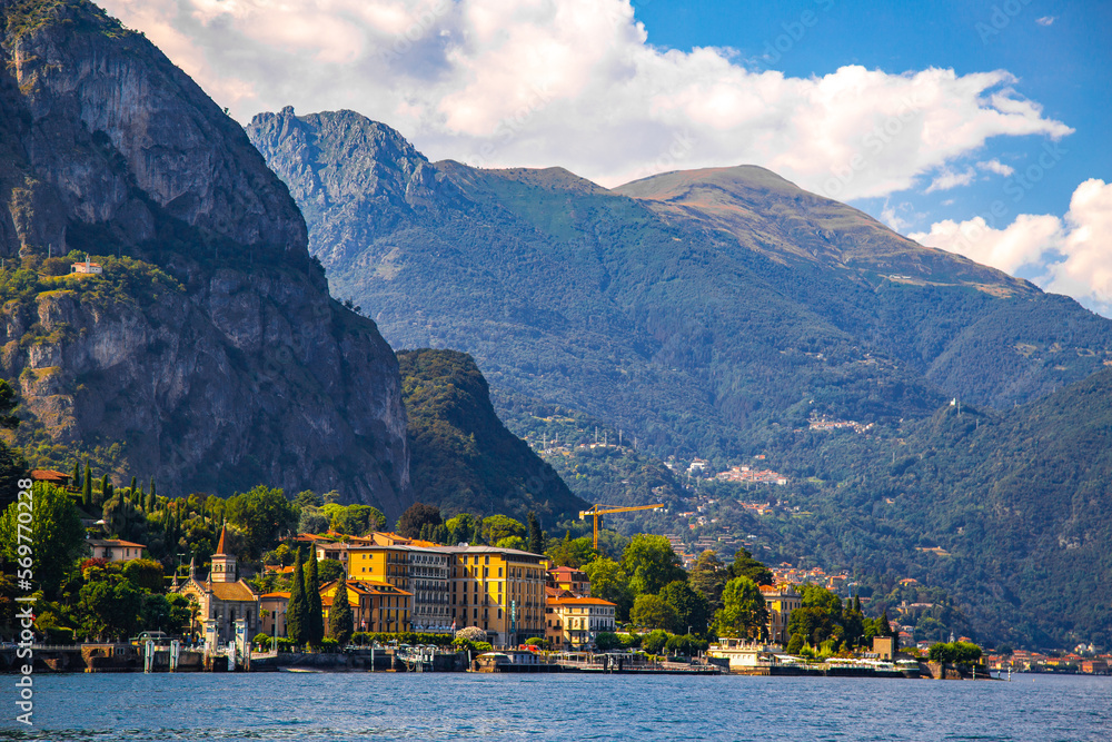 View of Tremezzo village in lake Como, Lombardy, Italy