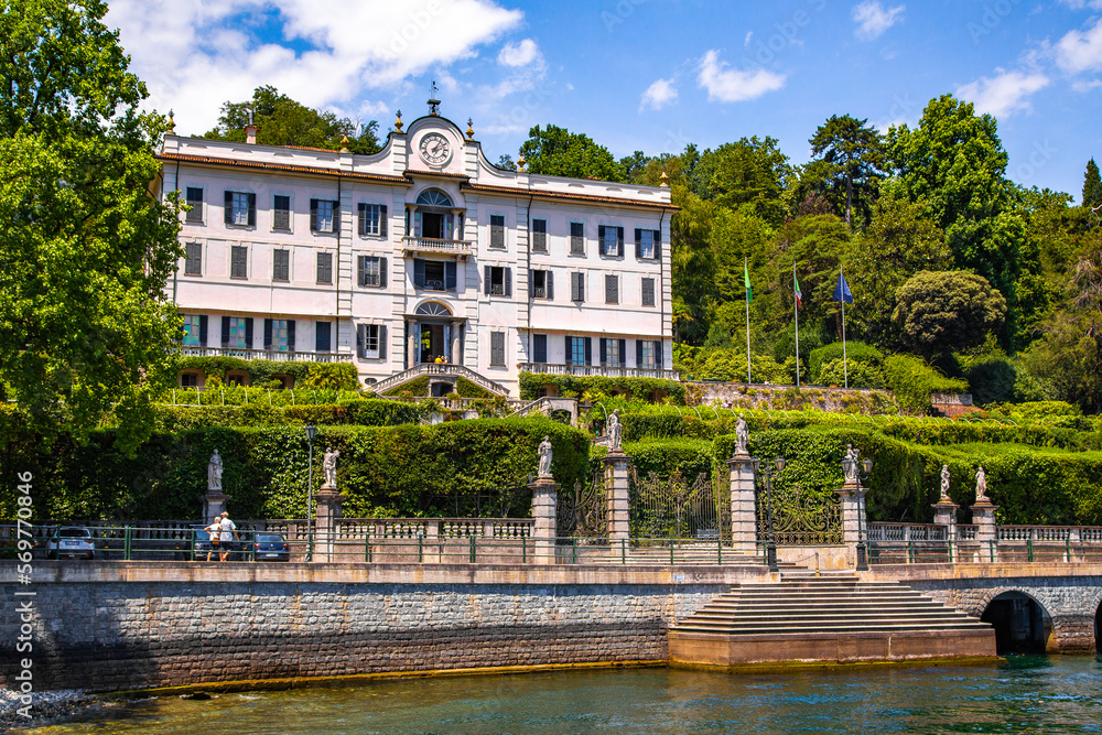 Naklejka premium View of Tremezzo village in lake Como, Lombardy, Italy
