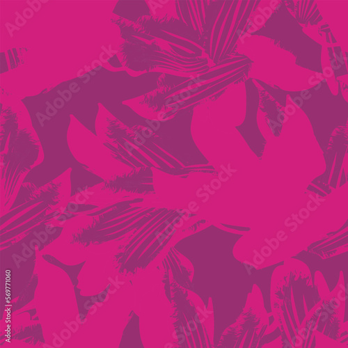 Floral Brush strokes Seamless Pattern Design © Siu-Hong Mok