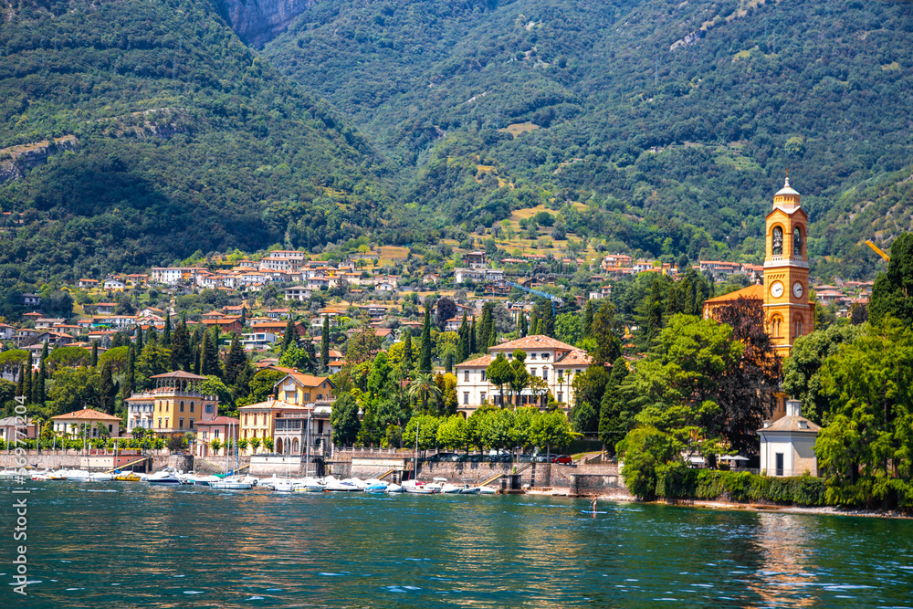 View of Tremezzo village in lake Como, Lombardy, Italy