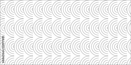 Black on white circle seamless pattern background