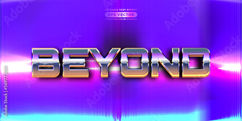 Retro text effect beyond futuristic editable 80s classic style with experimental background, ideal for poster, flyer, social media post with give them the rad 1980s touch