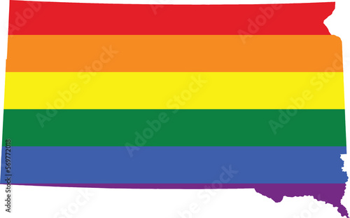 south dakota gay pride home vector state map [Converted]
