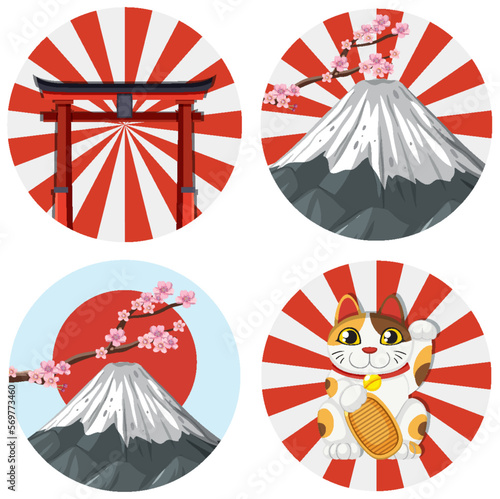 Element and icon of Japan