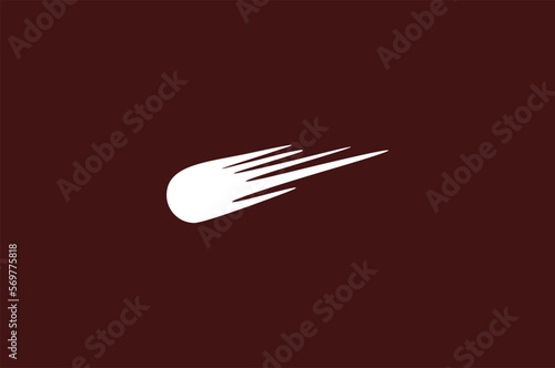Illustration vector graphic of fast meteor going down