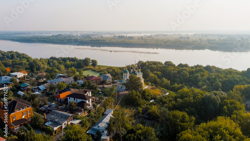 Murom, Russia. Church of St. Nicholas the Wonderworker Naberezhny, Aerial View