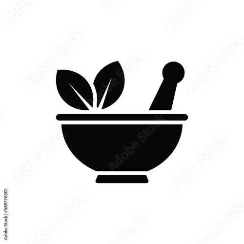 mortar and pestle icon vector design template simple and modern