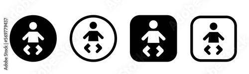 Baby vector icon set