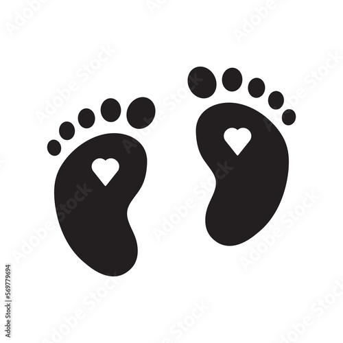 Baby footprint silhouette