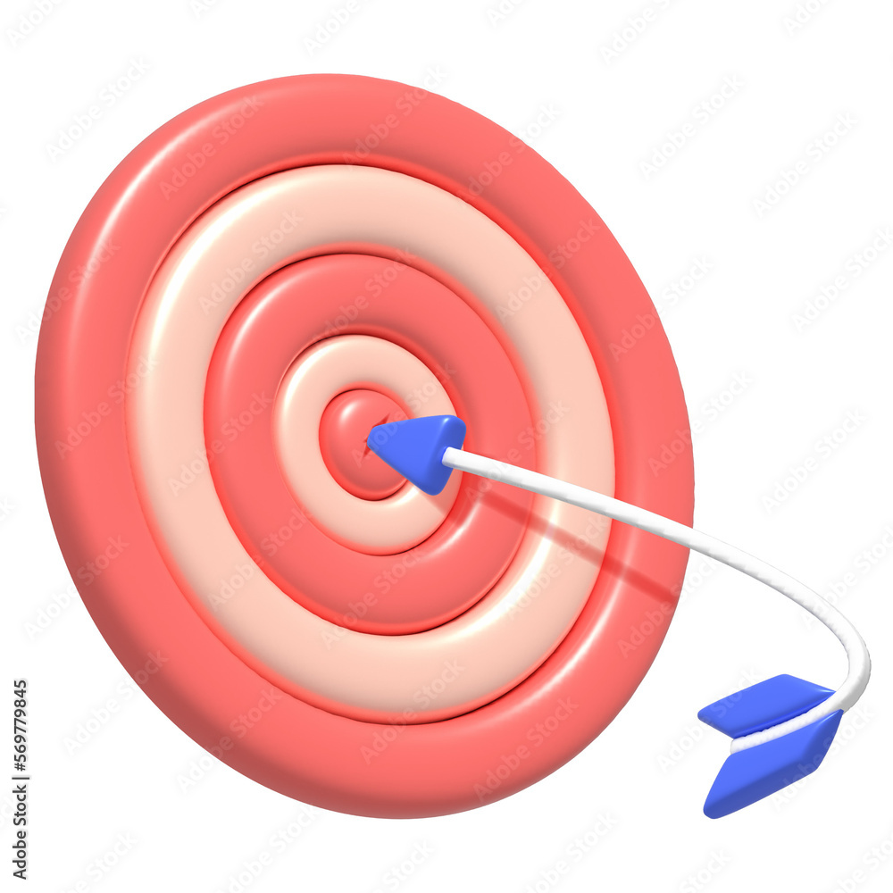 3D Target with arching arrow