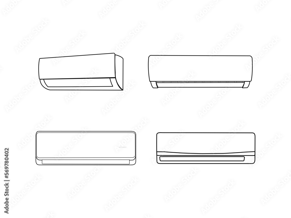 Ac cooling air conditioner vector design and line art. Ac air condition vector images. Ac cooling air conditioner vector design and line art. Ac air condition vector images.
