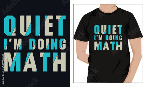 Gym Fitness t-shirts Design QUIET I’M DOING MATH