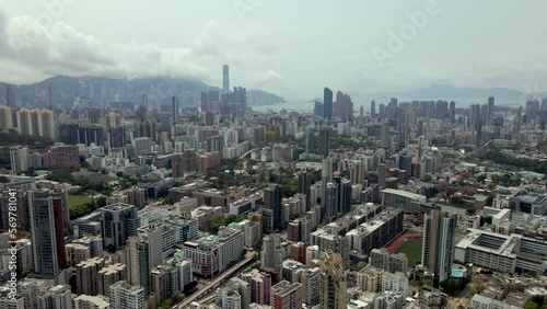 Wallpaper Mural Aerial view of Kowloon, Hong Kong. Popular destination in Asia. China. Skyline.  Torontodigital.ca